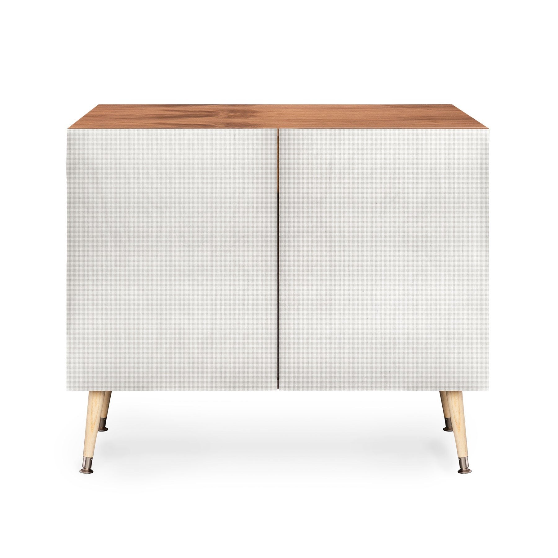 Colour Poems Gingham Plaid Pattern Cloud White Credenza