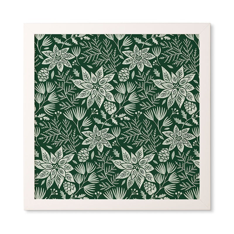 Pimlada Phuapradit Christmas Poinsettia Framed Wall Art
