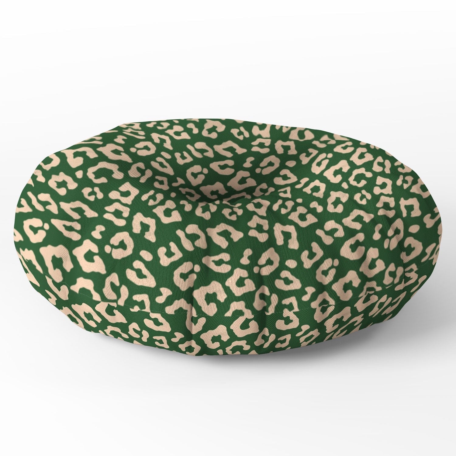 Avenie BR Cheetah Print In Green Floor Pillow Round