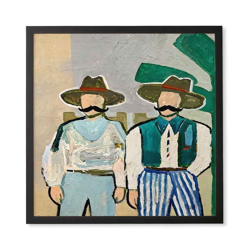83 Oranges Side By Side Cowboy Edition Framed Wall Art