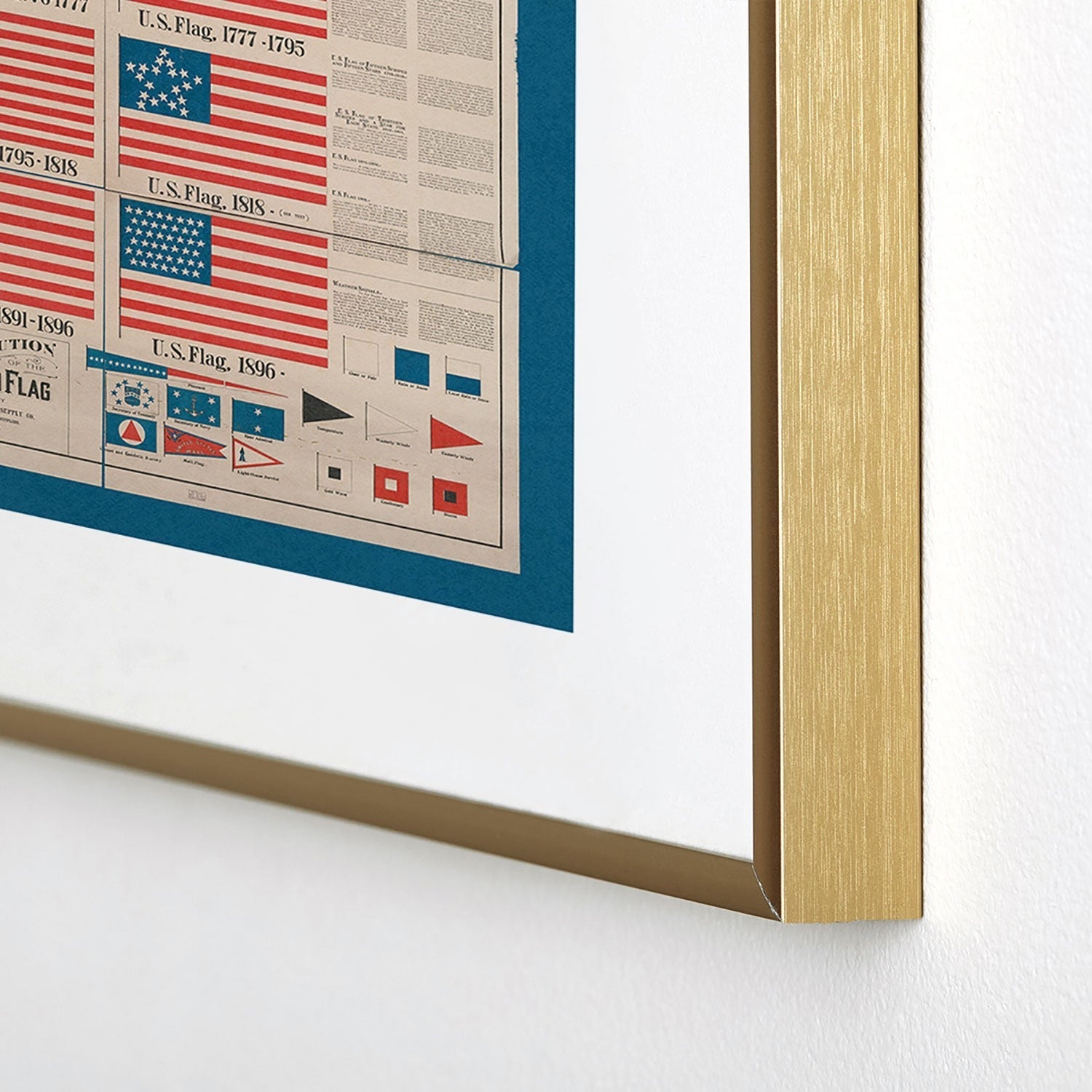 DENY Designs Goff s Evolution of the American Flag Metal Framed Art Print
