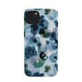 Ninola Design Botanic Retreat Ombre Abstract Watercolor Flowers Blue Navy Phone Case