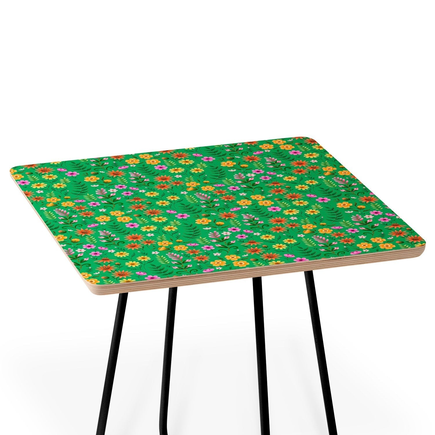 Pimlada Phuapradit Ditsy Spring Floral Green Side Table