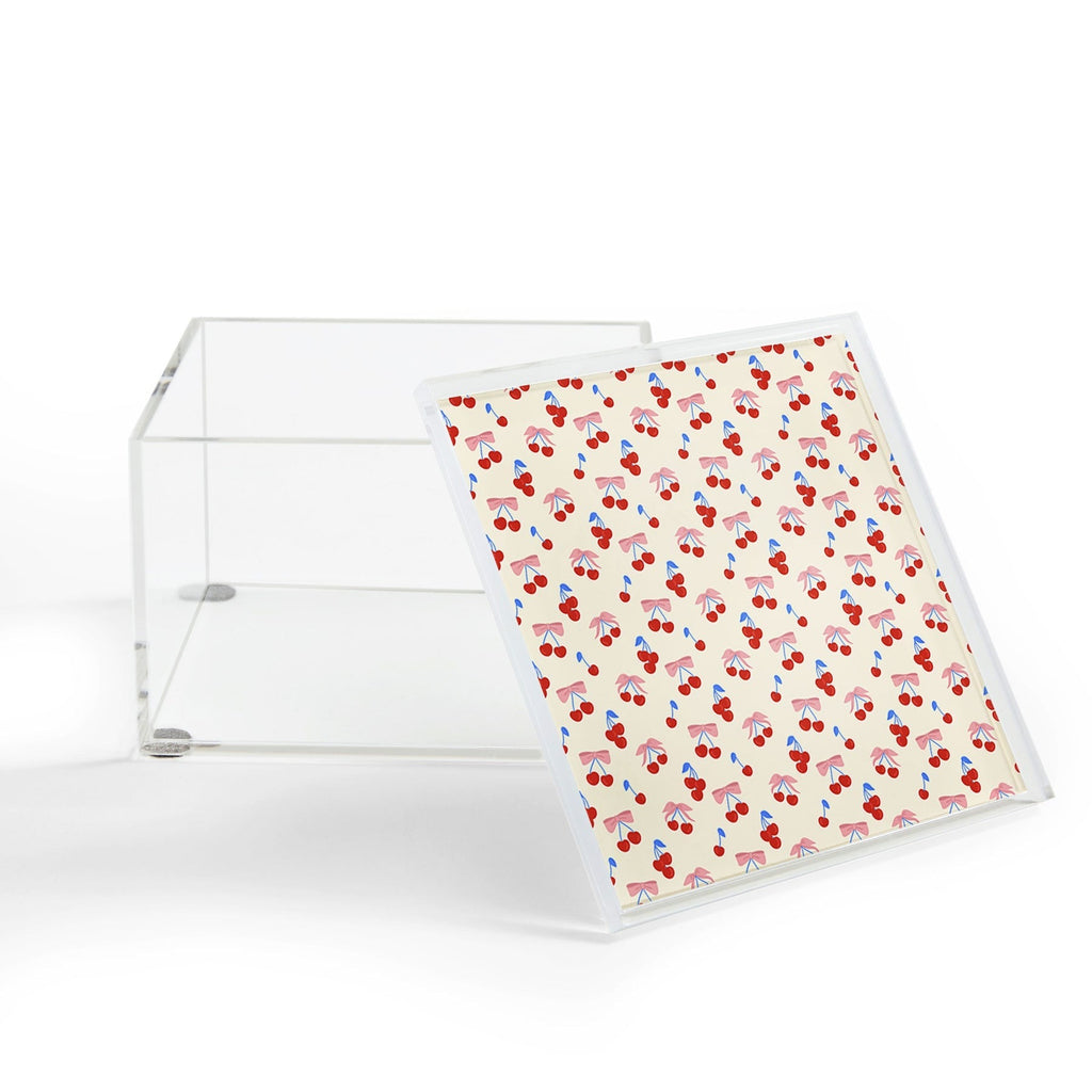 Design by Spark Cherries And Ribbons Acrylic Box