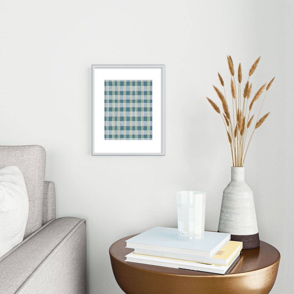 Marta Barragan Camarasa Country Style Checks Metal Framed Art Print
