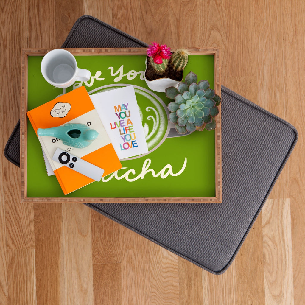 Design by Spark Love You So Matcha Rectangular Tray