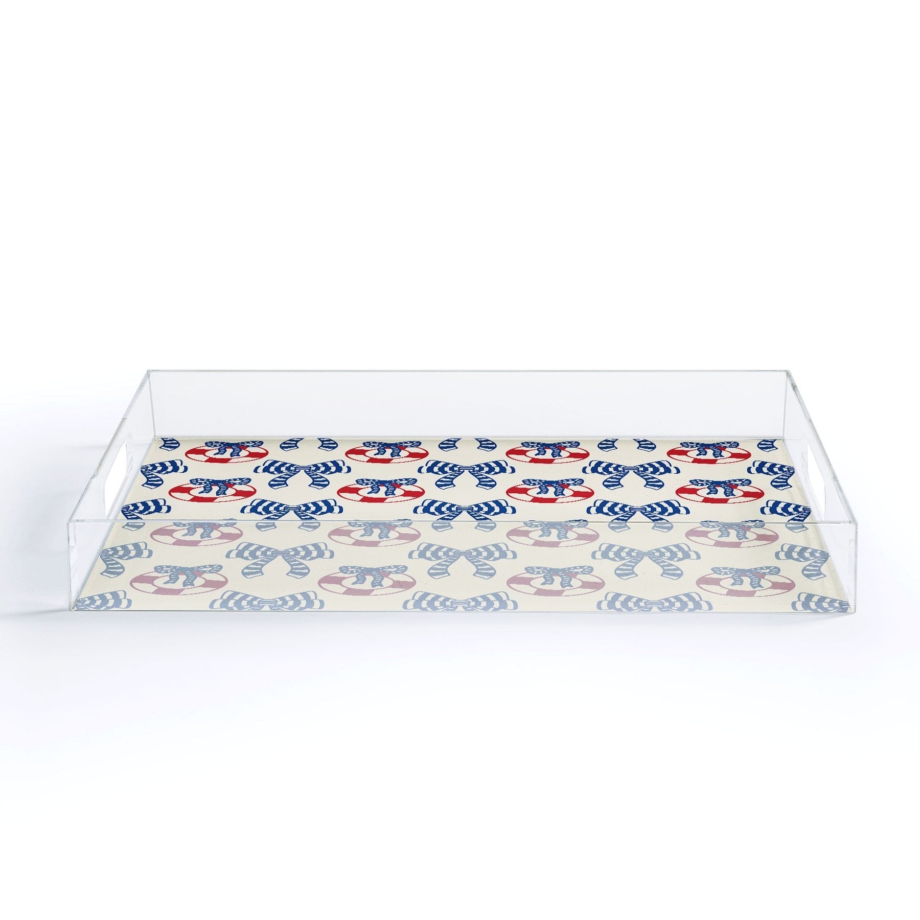 Design by Spark Nautical Christmas Bows Acrylic Tray