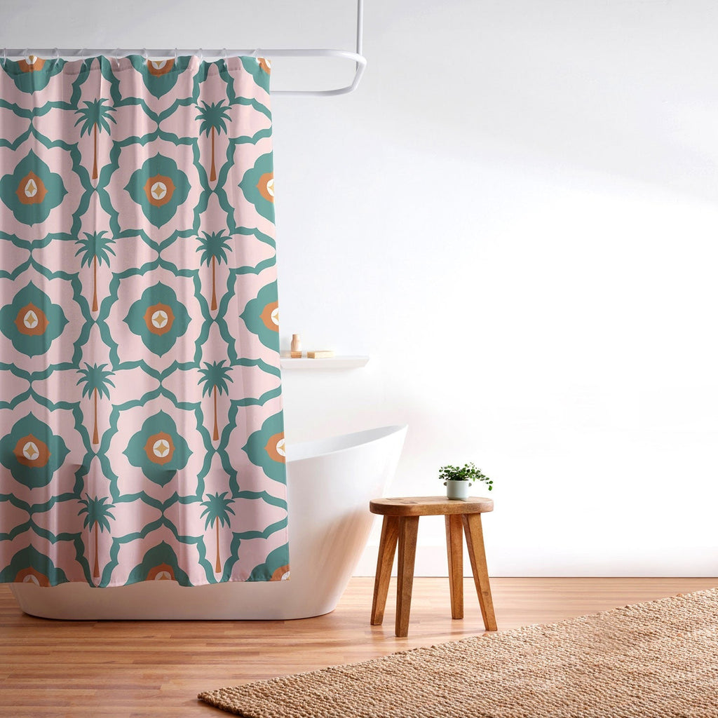 Design by Spark Mid Mod Palm Springs Shower Curtain