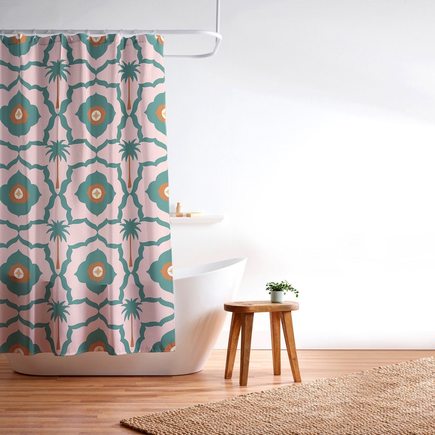 Design by Spark Mid Mod Palm Springs Shower Curtain