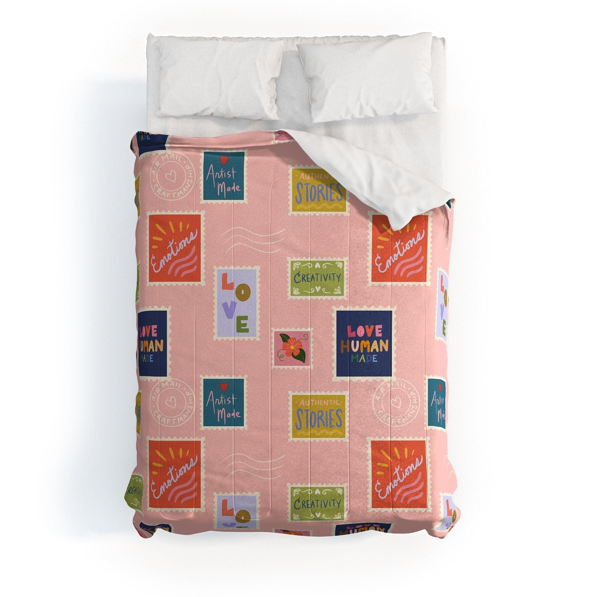 Design by Spark Love Human Made Stamps Comforter