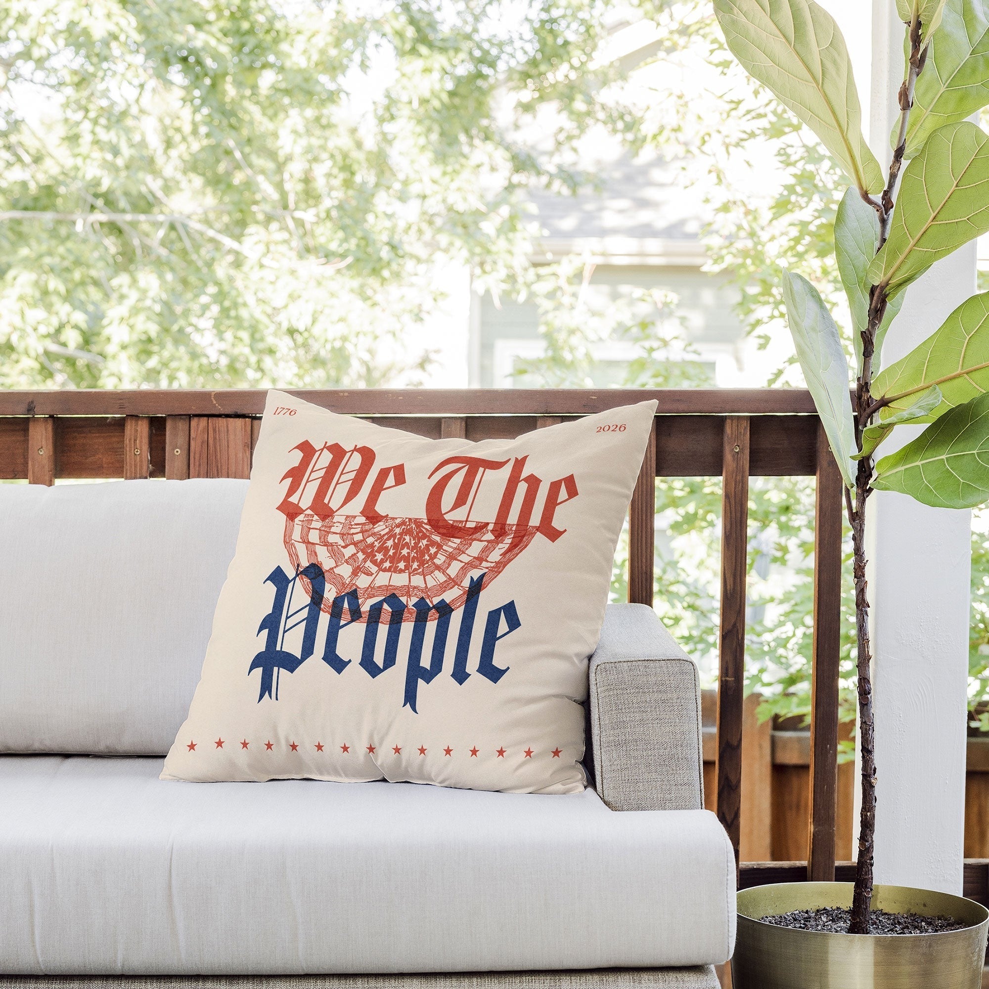 DENY Designs We The People ii Outdoor Throw Pillow