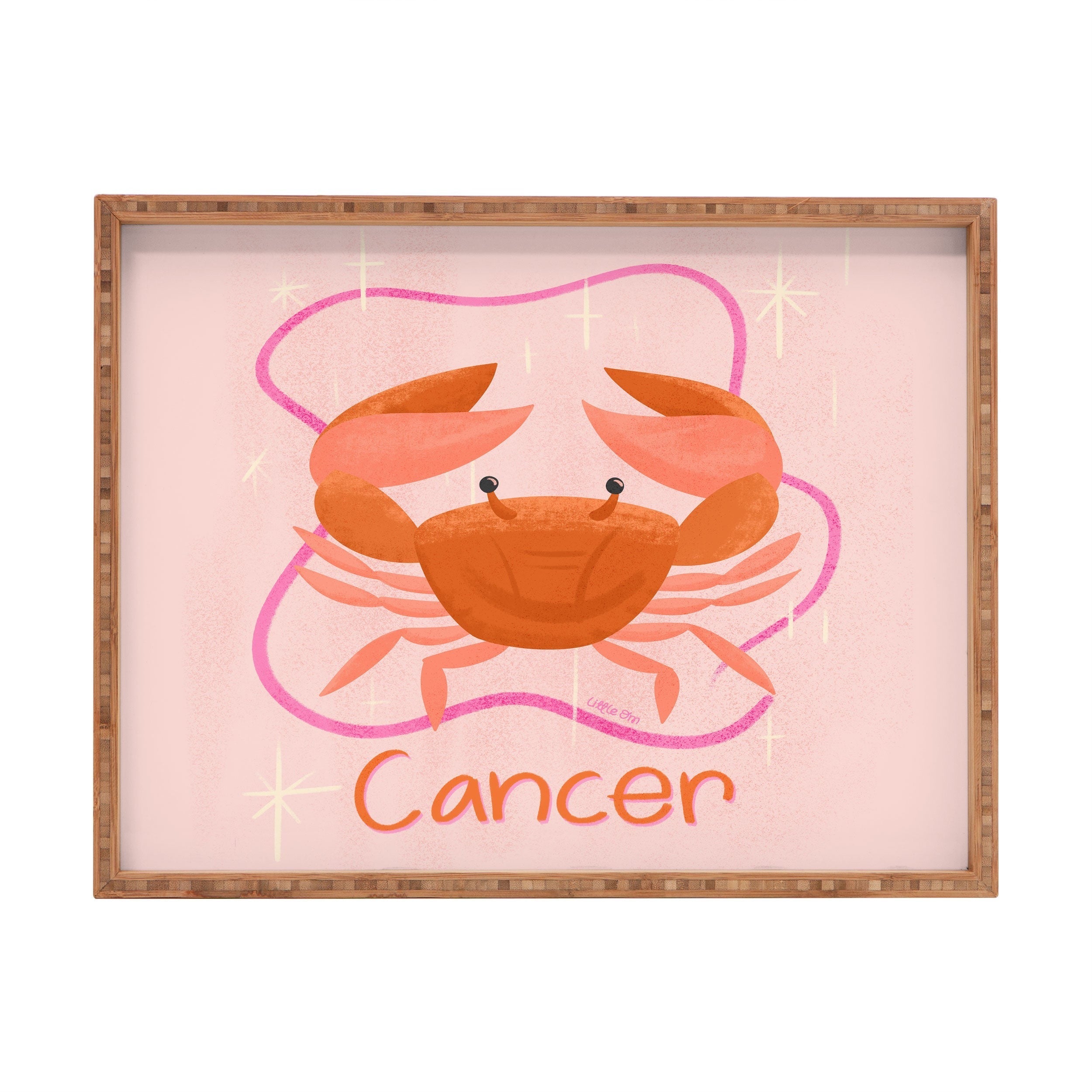 Little Om Zodiac Signs Cancer Rectangular Tray