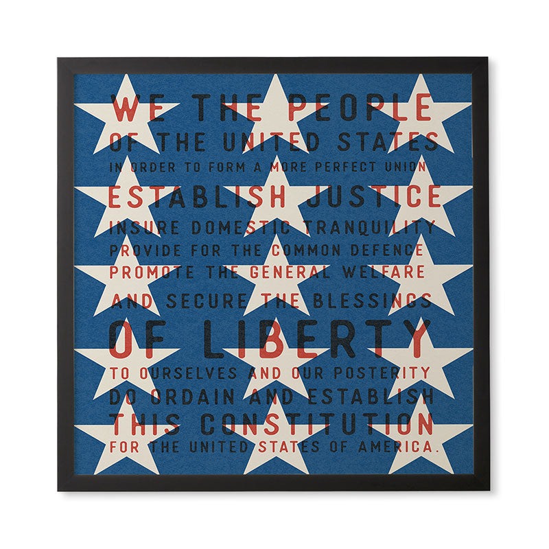 DENY Designs Starred Preamble Framed Wall Art