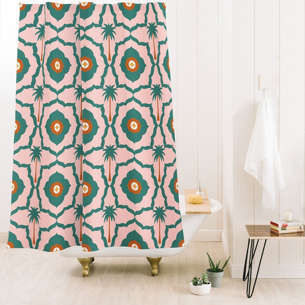 Design by Spark Mid Mod Palm Springs Shower Curtain