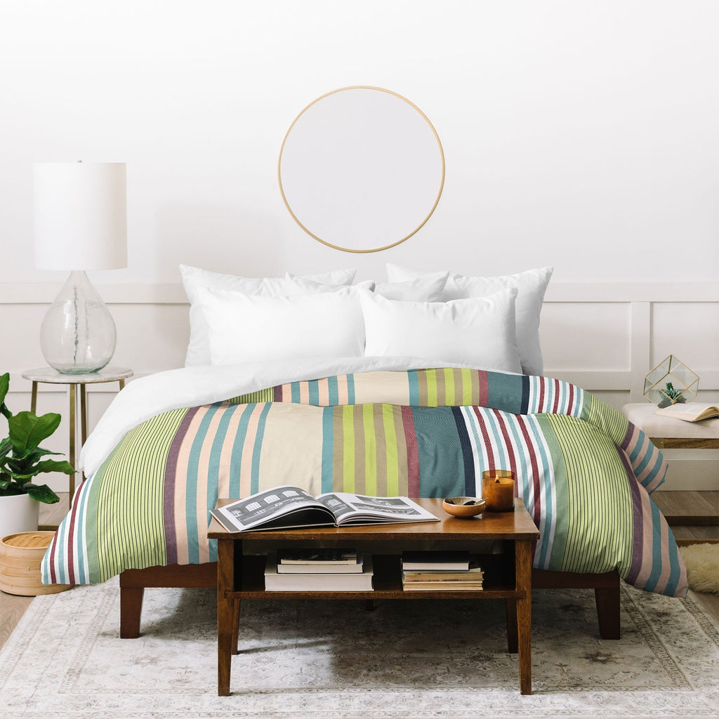 Marta Barragan Camarasa Colorful Stripe Delight Duvet Cover