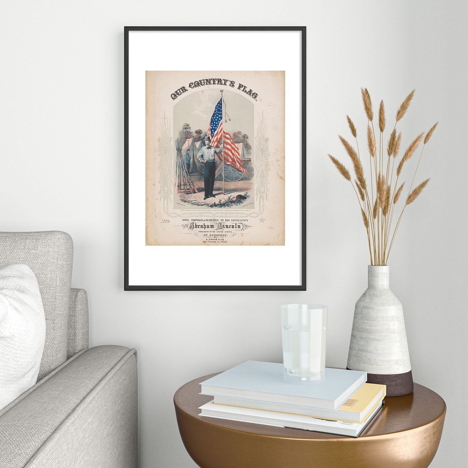 DENY Designs Our Country s Flag Metal Framed Art Print
