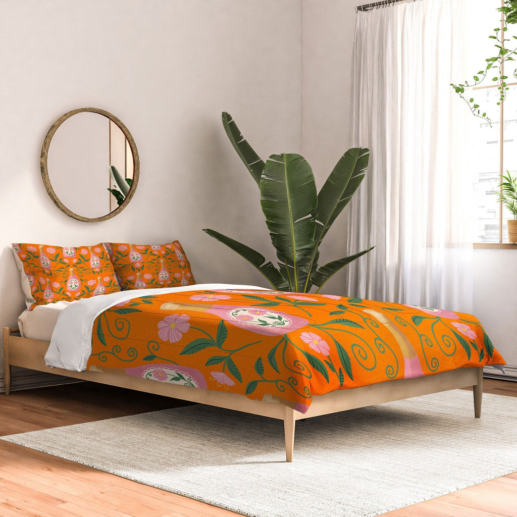 Design by Spark Rose Bubbly And Florals Comforter