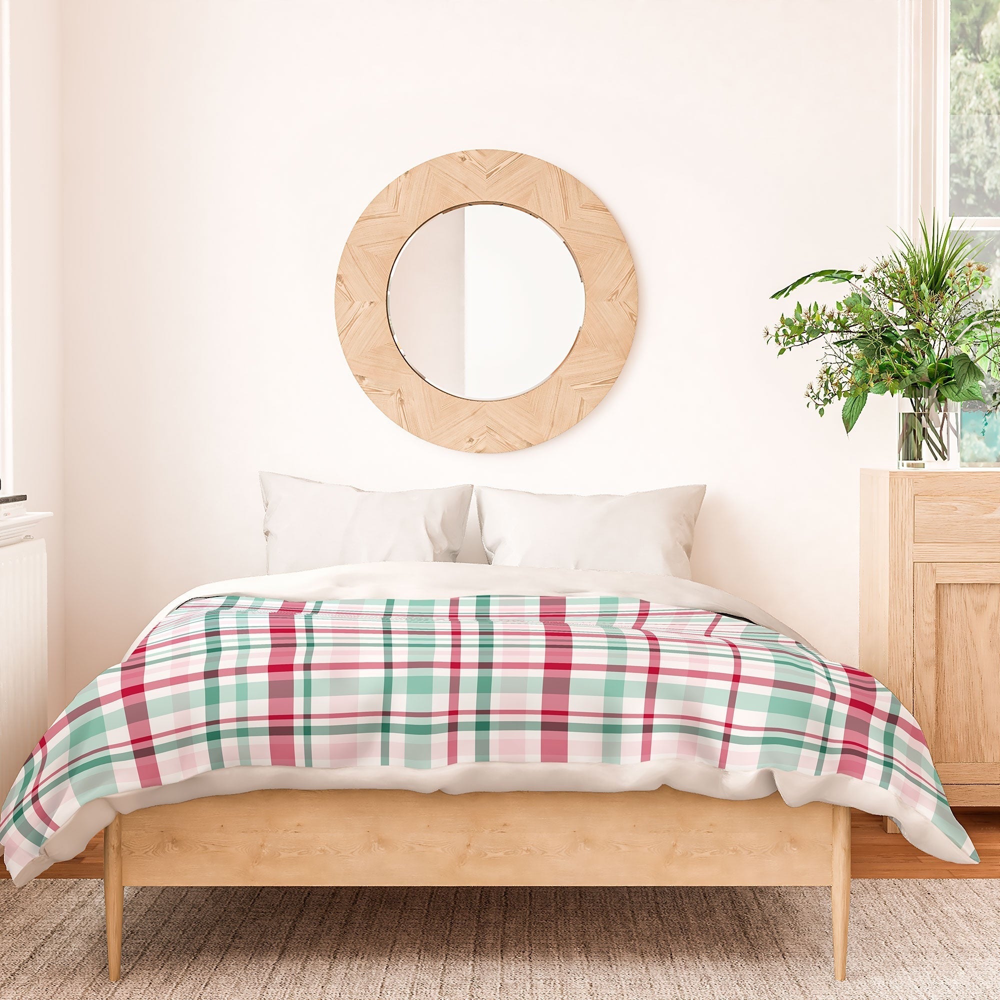 Lisa Argyropoulos Merry Vintage Plaid Duvet Cover