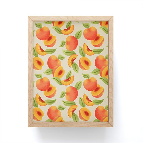 Jessica Molina Peach Pattern Framed Mini Art Print