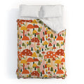 Valeria Frustaci autumnal mushrooms Duvet Cover