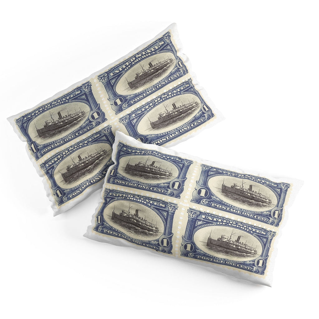 DENY Designs 1901 1c Fast Lake Navigation Stamps Pillow Shams