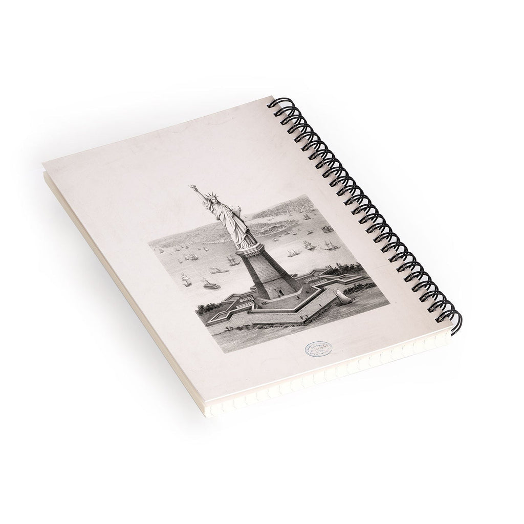 DENY Designs Vintage Lady Liberty Spiral Notebook
