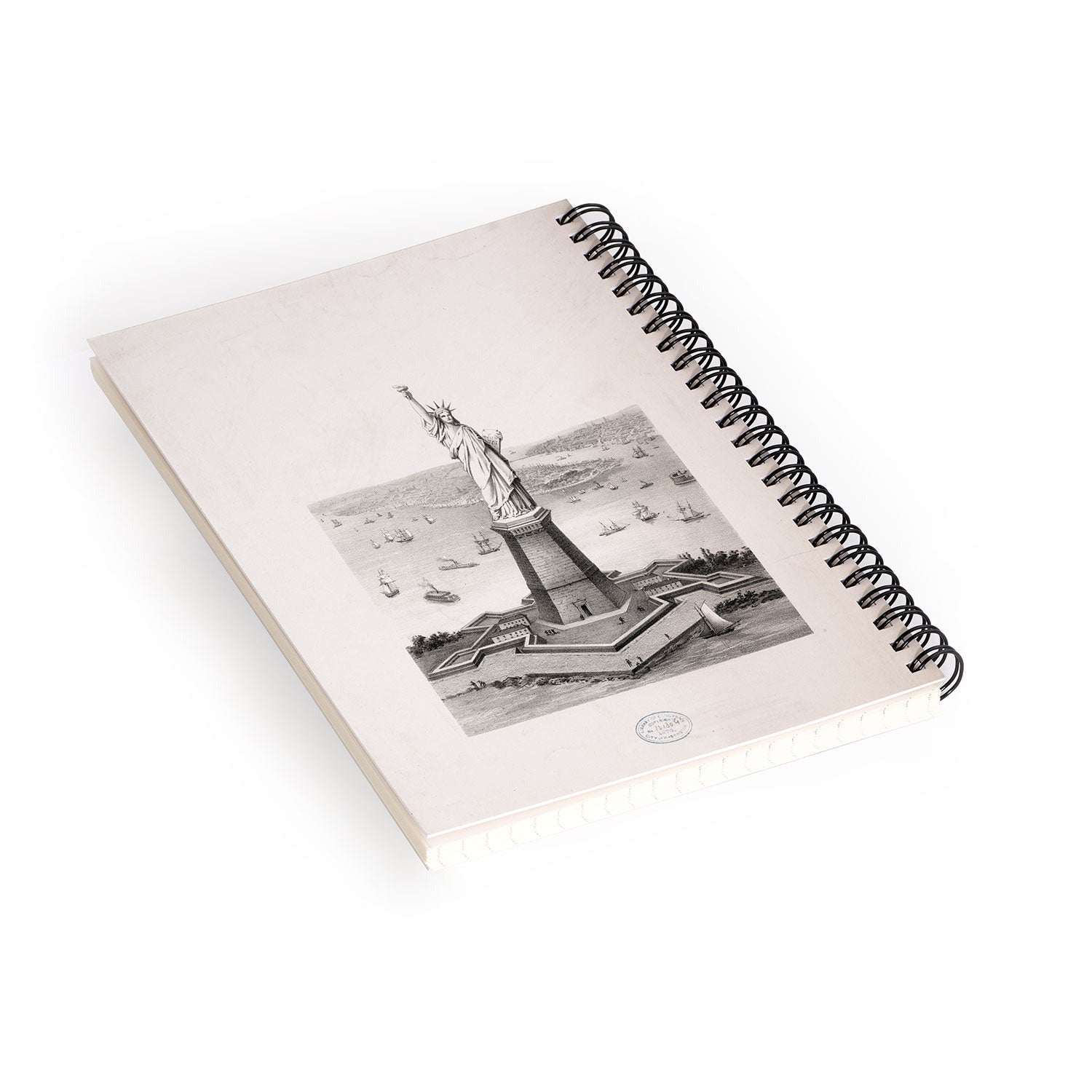 DENY Designs Vintage Lady Liberty Spiral Notebook