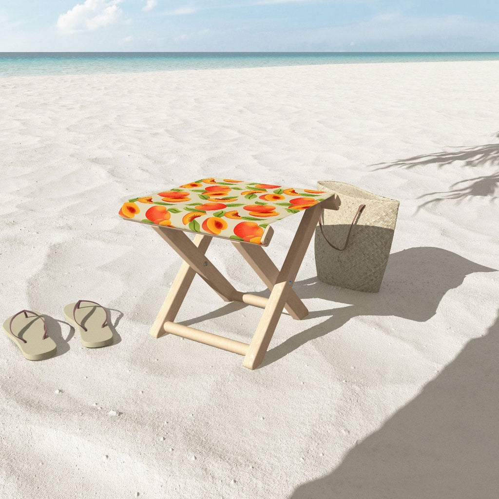 Jessica Molina Peach Pattern Folding Stool