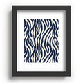 Avenie BR Navy Tiger Stripes Recessed Framing Rectangle