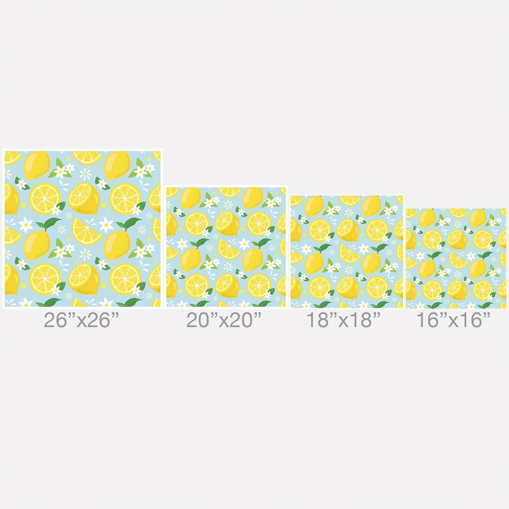 Design by Spark Lemony Fresh Florals Outdoor Throw Pillow