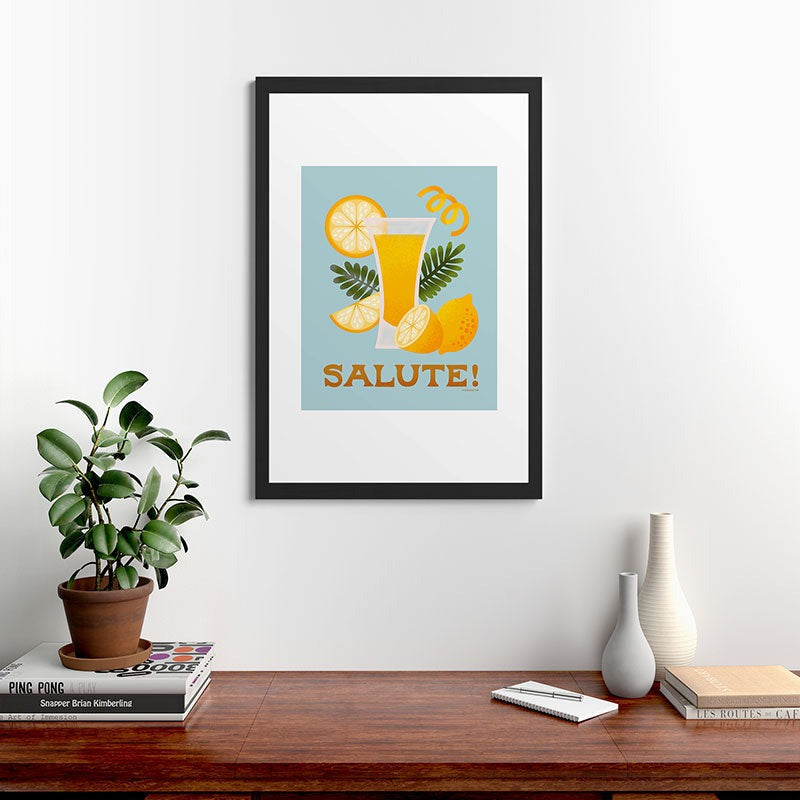 Jessica Molina Limoncello Cocktail Framed Art Print