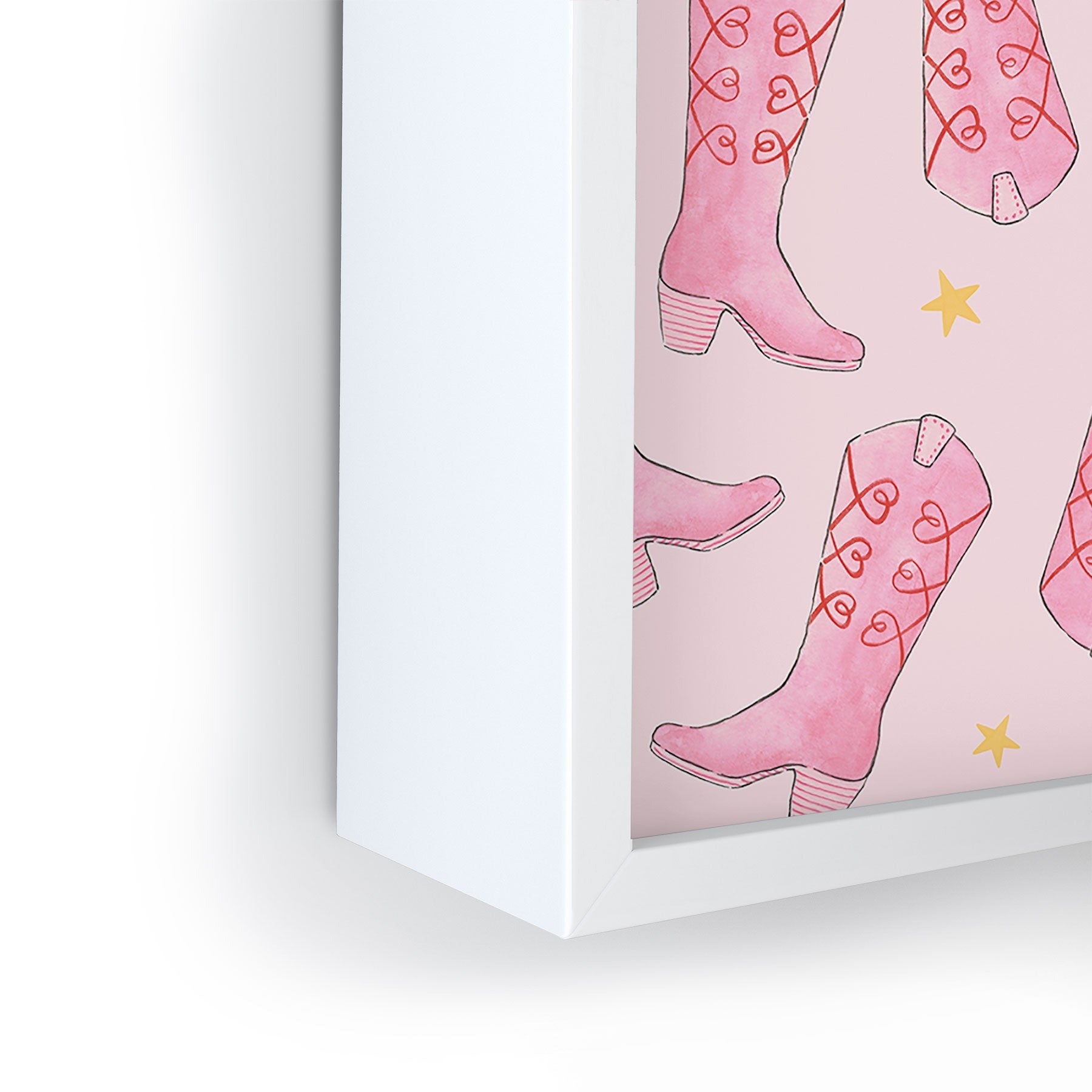 Love_Ryming Stars and Boots Framed Mini Art Print