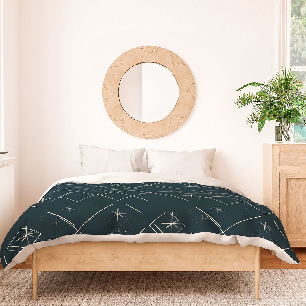 Little Om Starry Web navy Duvet Cover