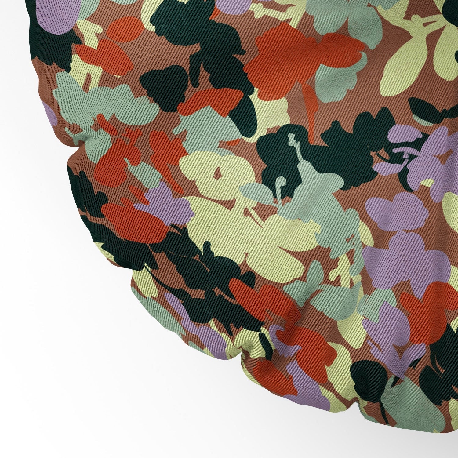 Marta Barragan Camarasa Retro Bloom Medley Floor Pillow Round