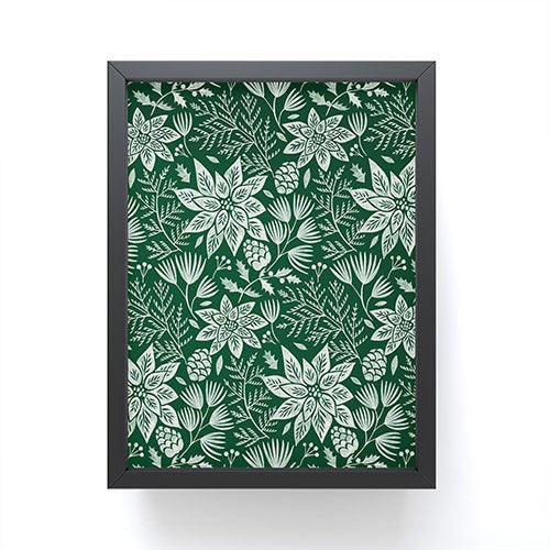 Pimlada Phuapradit Christmas Poinsettia Framed Mini Art Print