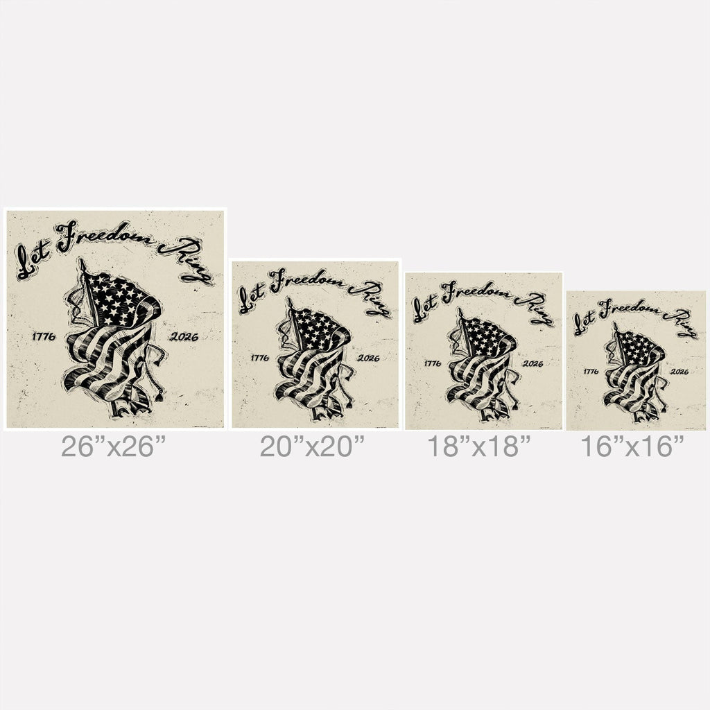 DENY Designs Let Freedom Ring Block Outdoor Throw Pillow