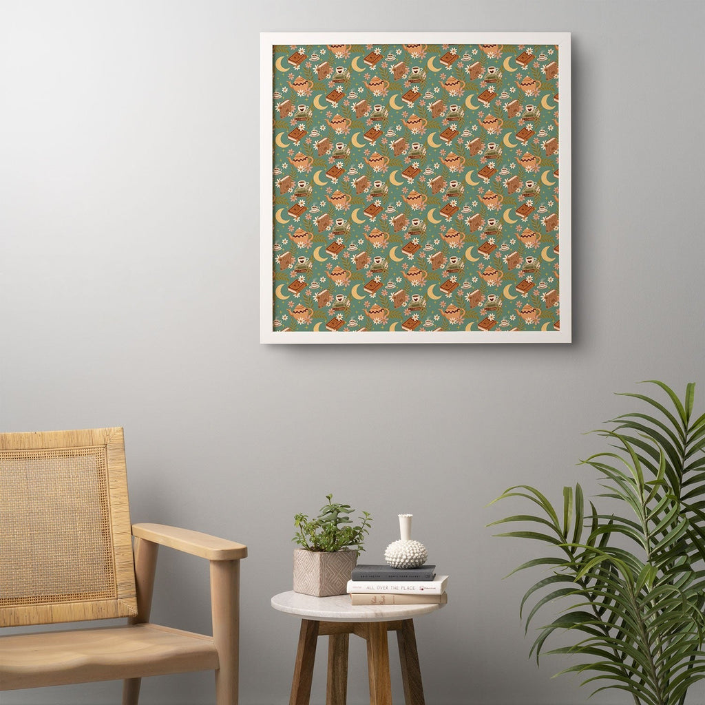 Avenie Moonlit Reading Nook I Framed Wall Art