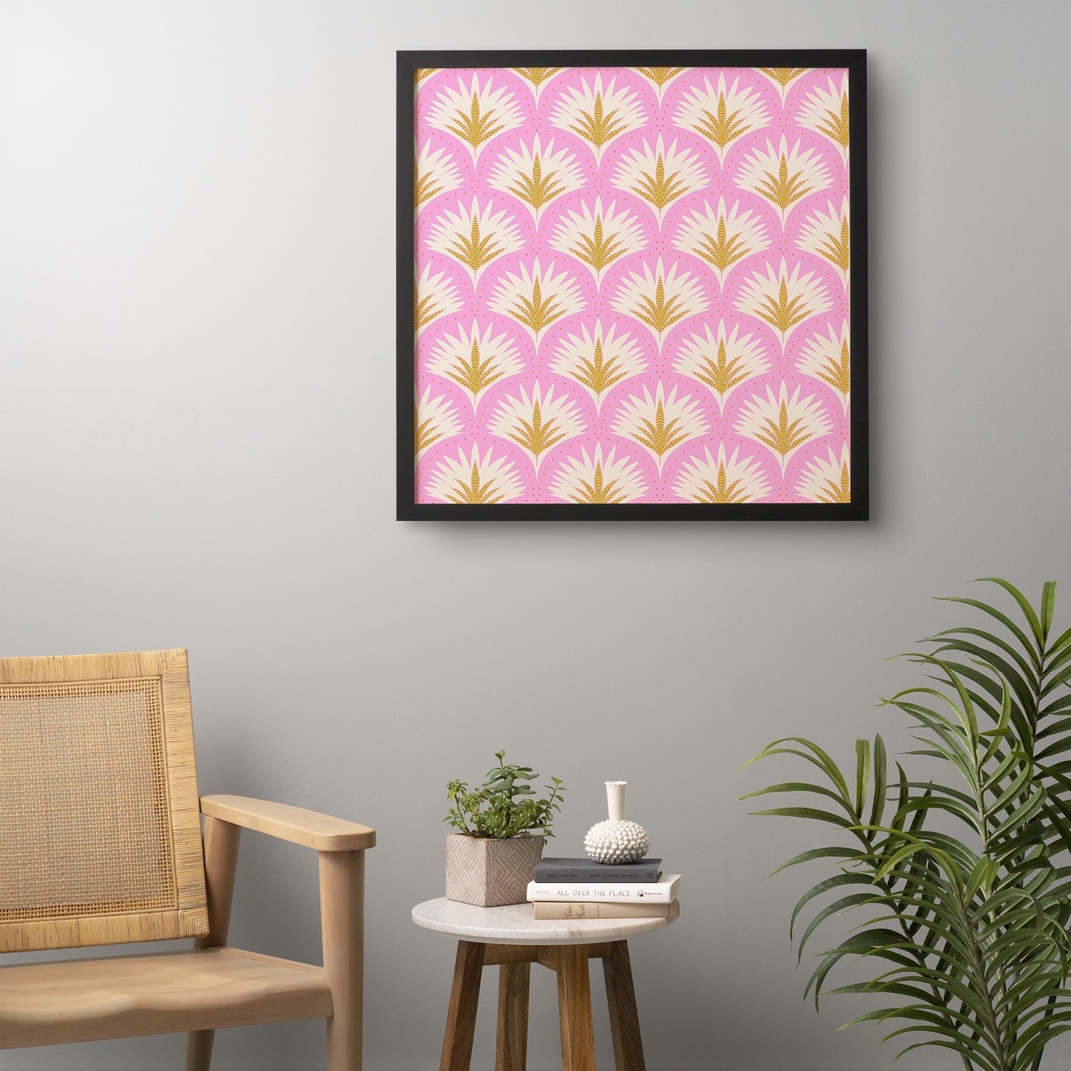 Jennifer Labre Pink Palmetto Framed Wall Art