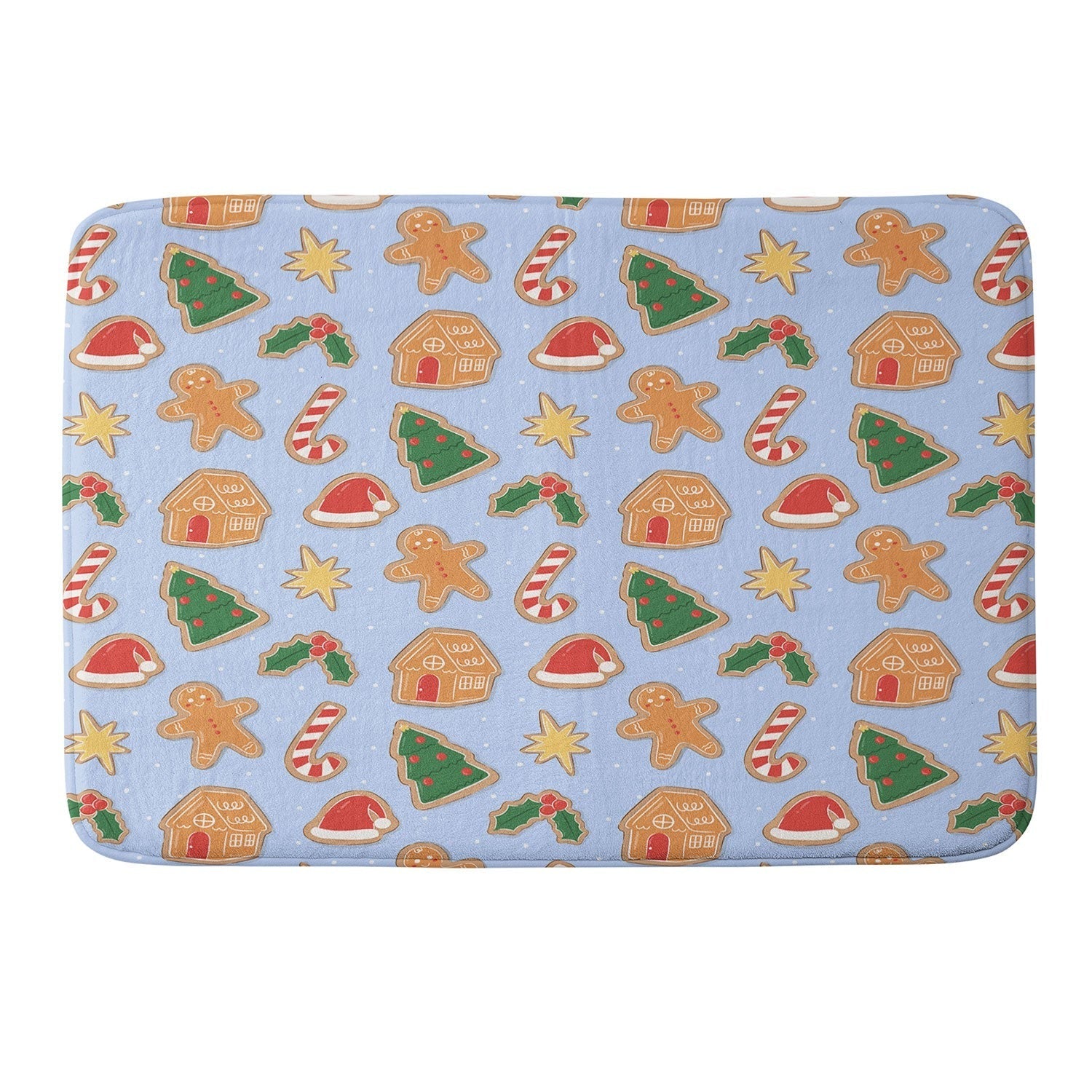 Love_Ryming Christmas Cookies Memory Foam Bath Mat