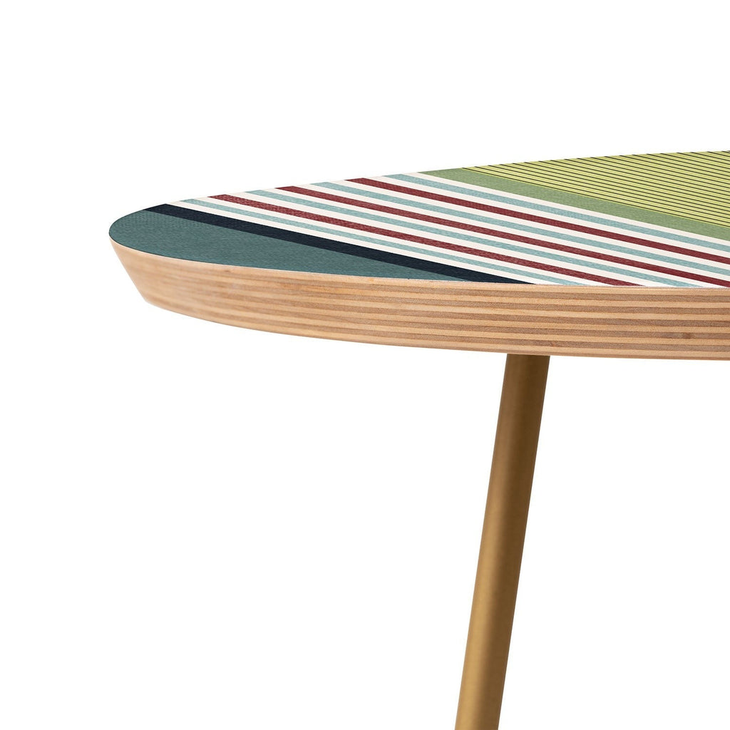 Marta Barragan Camarasa Colorful Stripe Delight Round Side Table