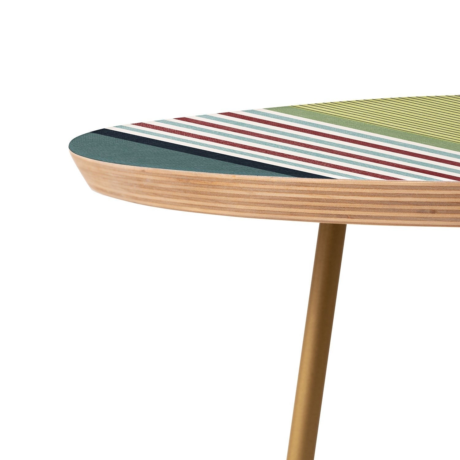 Marta Barragan Camarasa Colorful Stripe Delight Round Side Table