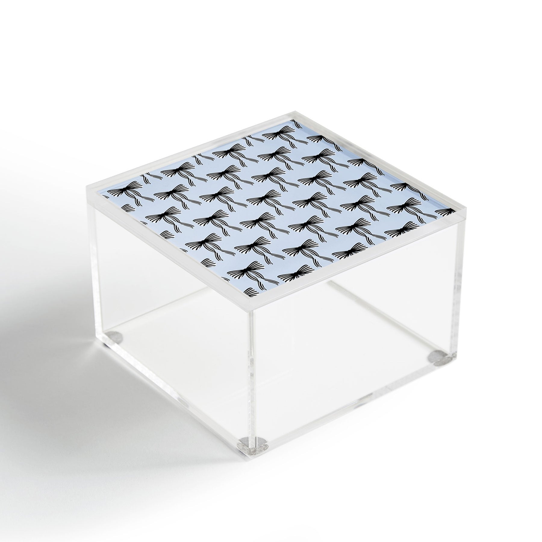 Design by Spark Black Striped Bows Acrylic Box