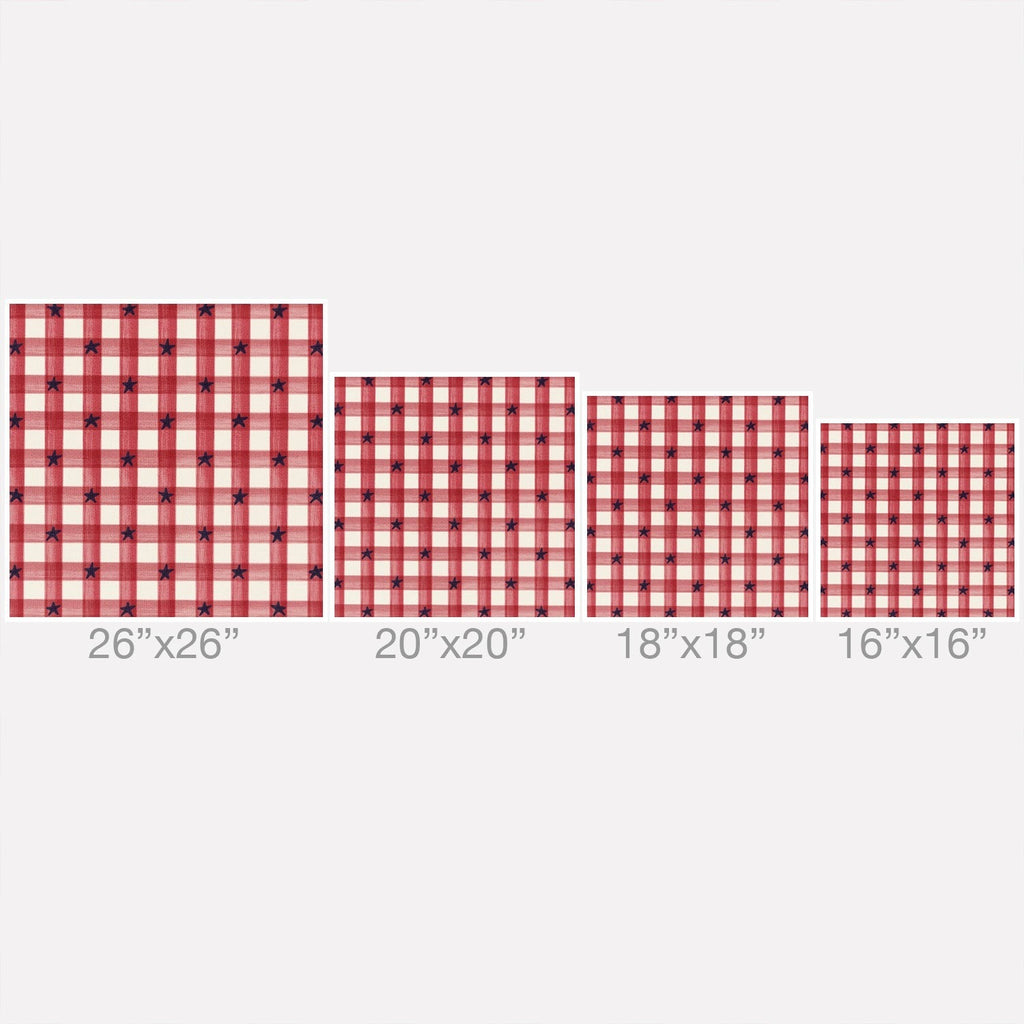 DENY Designs Red Gingham plus Stars Outdoor Throw Pillow