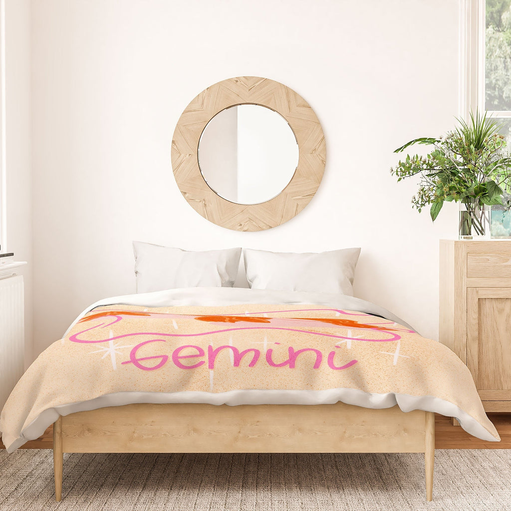 Little Om Zodiac Signs Gemini Duvet Cover