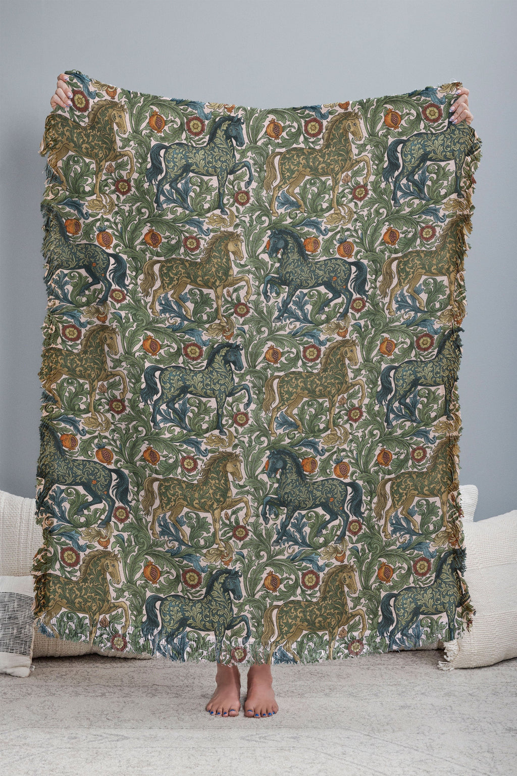 Marta Barragan Camarasa Renaissance Horse Garden Throw Blanket