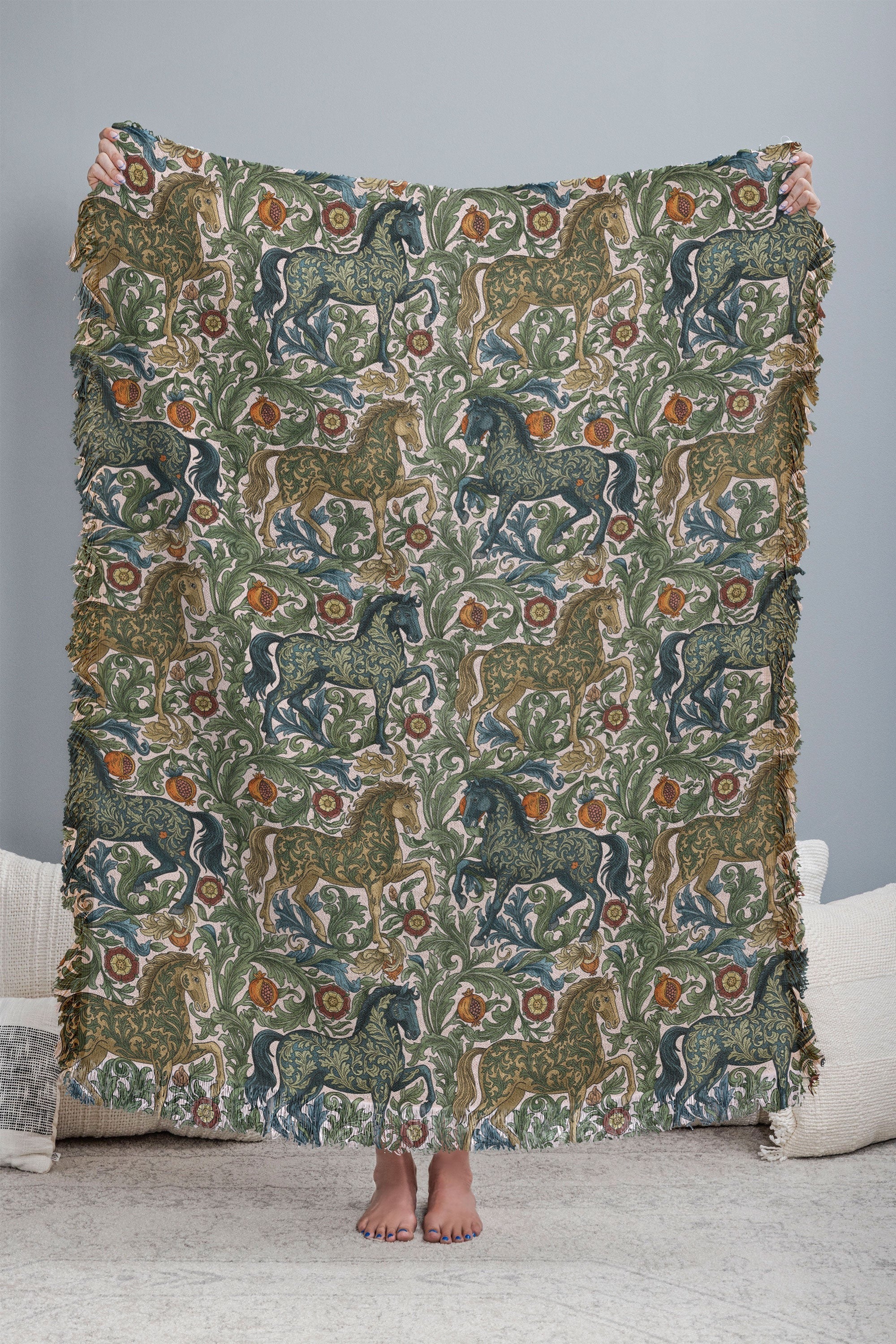 Marta Barragan Camarasa Renaissance Horse Garden Throw Blanket