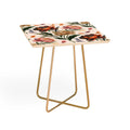 Marta Barragan Camarasa Hand Painted Peony Florals Side Table