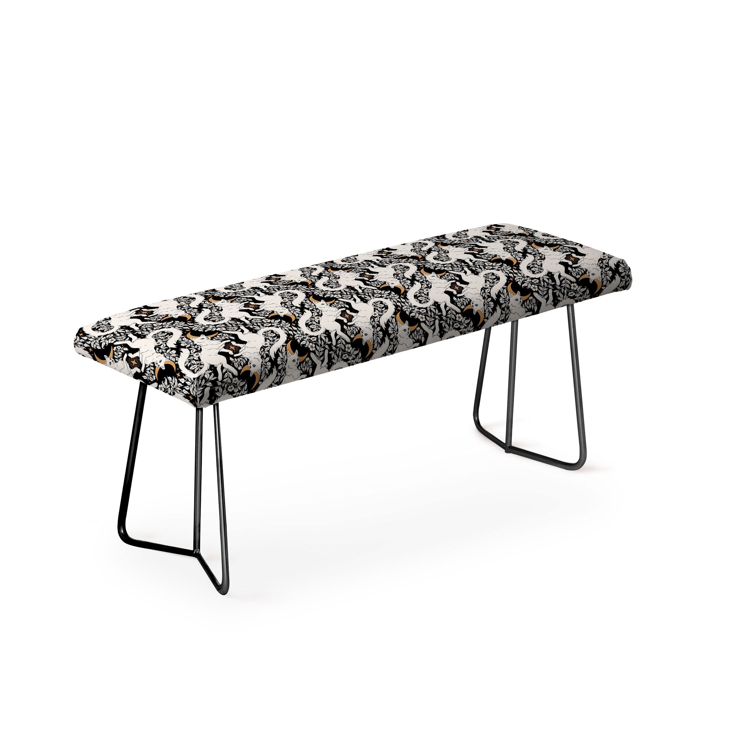 Avenie Celestial Cats Gold Bench