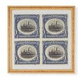 DENY Designs 1901 1c Fast Lake Navigation Stamps Framed Wall Art