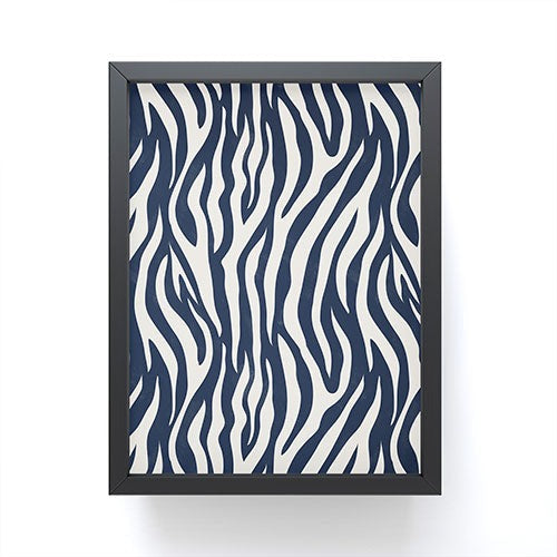 Avenie BR Navy Tiger Stripes Framed Mini Art Print